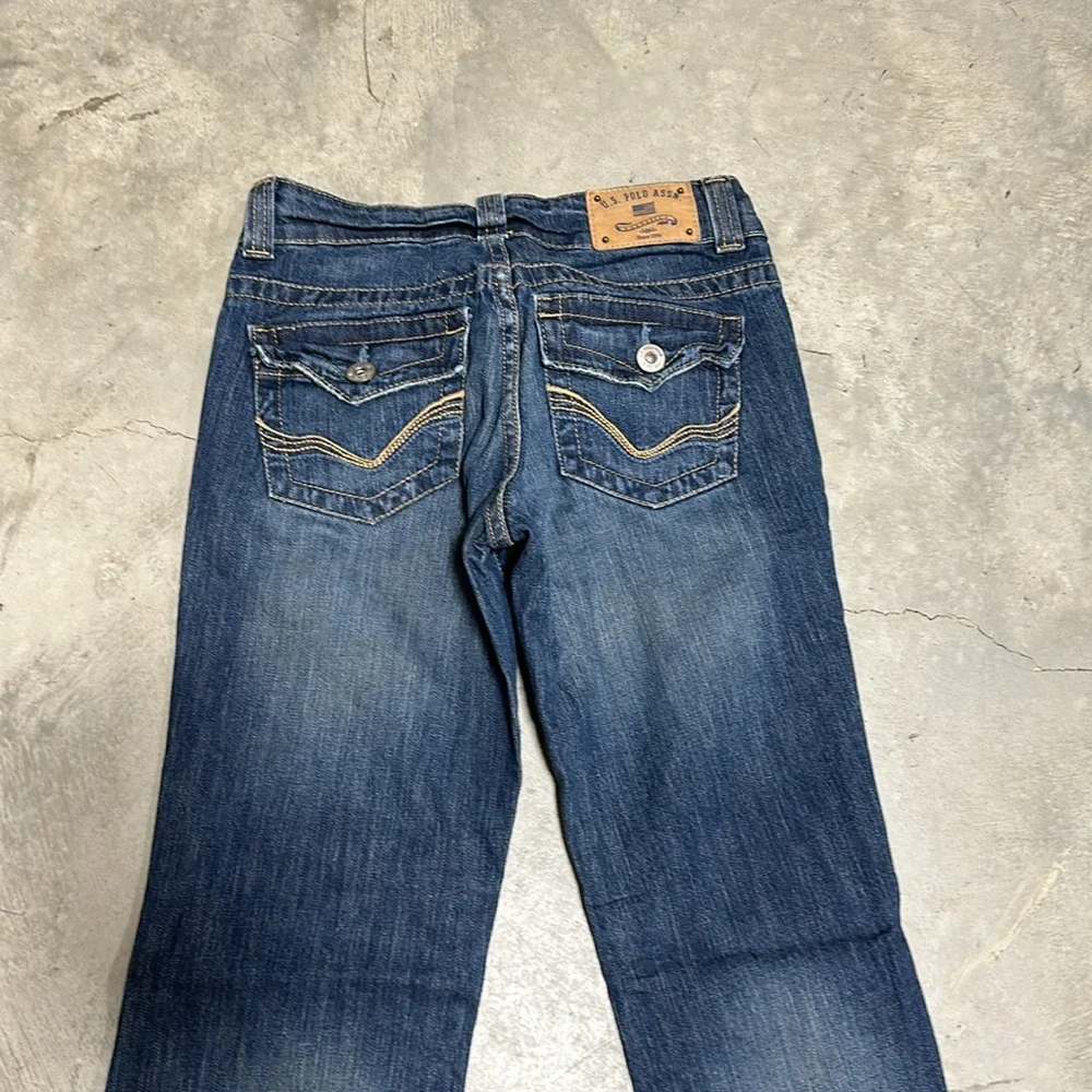 us polo assn jeans‎ size 3/4 university low rise boot cut dark denim / Box 2-60
